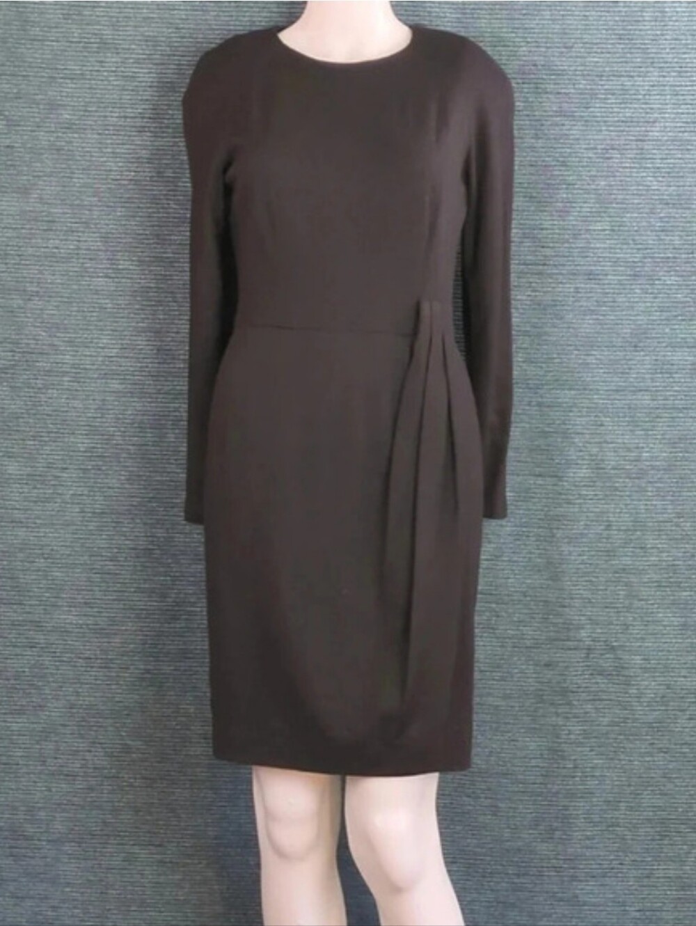 Vintage 80s Warren Petites Wool LS Dress